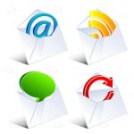 Internet Icons in Envelopes